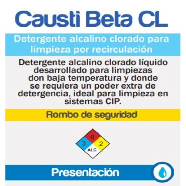 Detergente Alcalino Clorado Baja Espuma Causti Cl