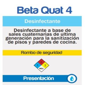 Desinfectante y Sanitizante Beta Quat 4